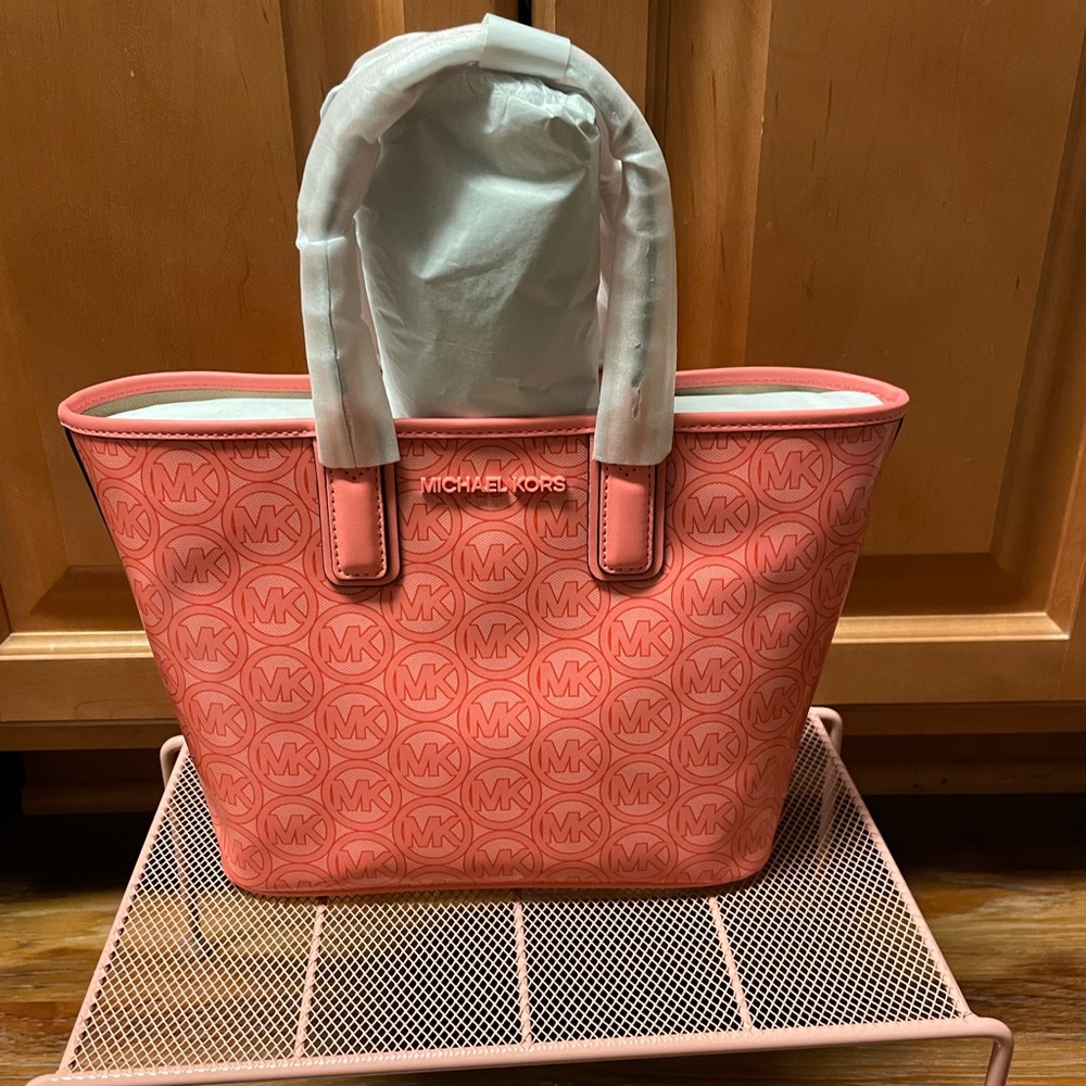 NWT Michael Kors Small Jodie Jacquard Tote Bag